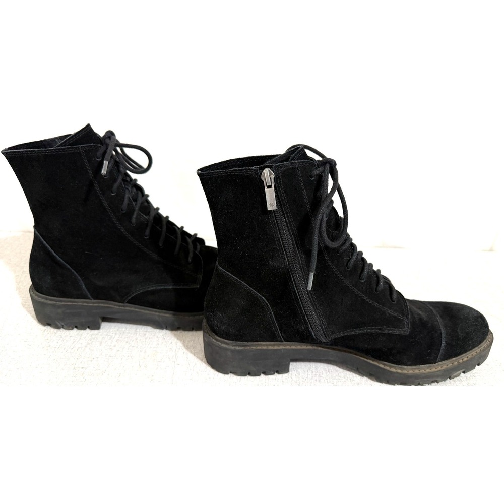 Lucky Brand Ictus Women's Size 10 Black Suede Lace Up Combat Ankle Boots - Picture 5 of 13